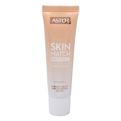 Mitrinoša grima bāze Astor Skin Match Protect Tinted Moisturizer SPF15 30 ml, Nr.001 Light, Nr.001 Light cena un informācija | Grima bāzes, tonālie krēmi, pūderi | 220.lv