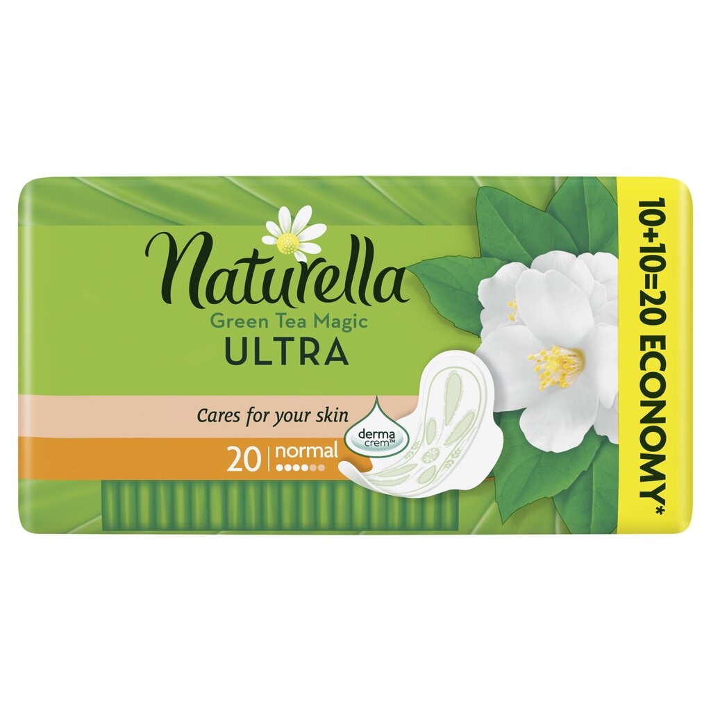 Higiēniskās paketes Naturella Ultra Normal Green Tea 20 gab. cena un informācija | Tamponi, higiēniskās paketes, ieliktnīši | 220.lv