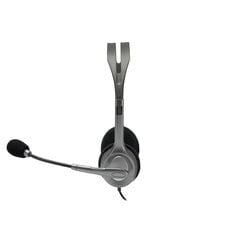 Logitech Stereo H110 Grey цена и информация | Наушники с микрофоном Asus H1 Wireless Чёрный | 220.lv