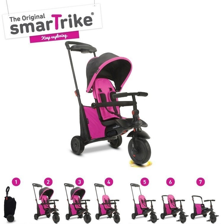 Trīsritenis SmartTrike 500 7 in 1, rozā cena un informācija | Trīsriteņi | 220.lv