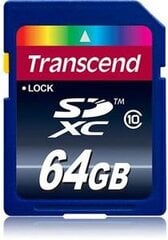 Карта памяти Transcend SDXC 64 GB цена и информация | Карты памяти для фотоаппаратов | 220.lv