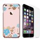 X-Fitted Plastic Case With Swarovski Crystals for Apple iPhone 6 / 6S Pink / Blue Flower cena un informācija | Telefonu vāciņi, maciņi | 220.lv
