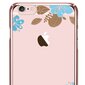 X-Fitted Plastic Case With Swarovski Crystals for Apple iPhone 6 / 6S Pink / Blue Flower cena un informācija | Telefonu vāciņi, maciņi | 220.lv