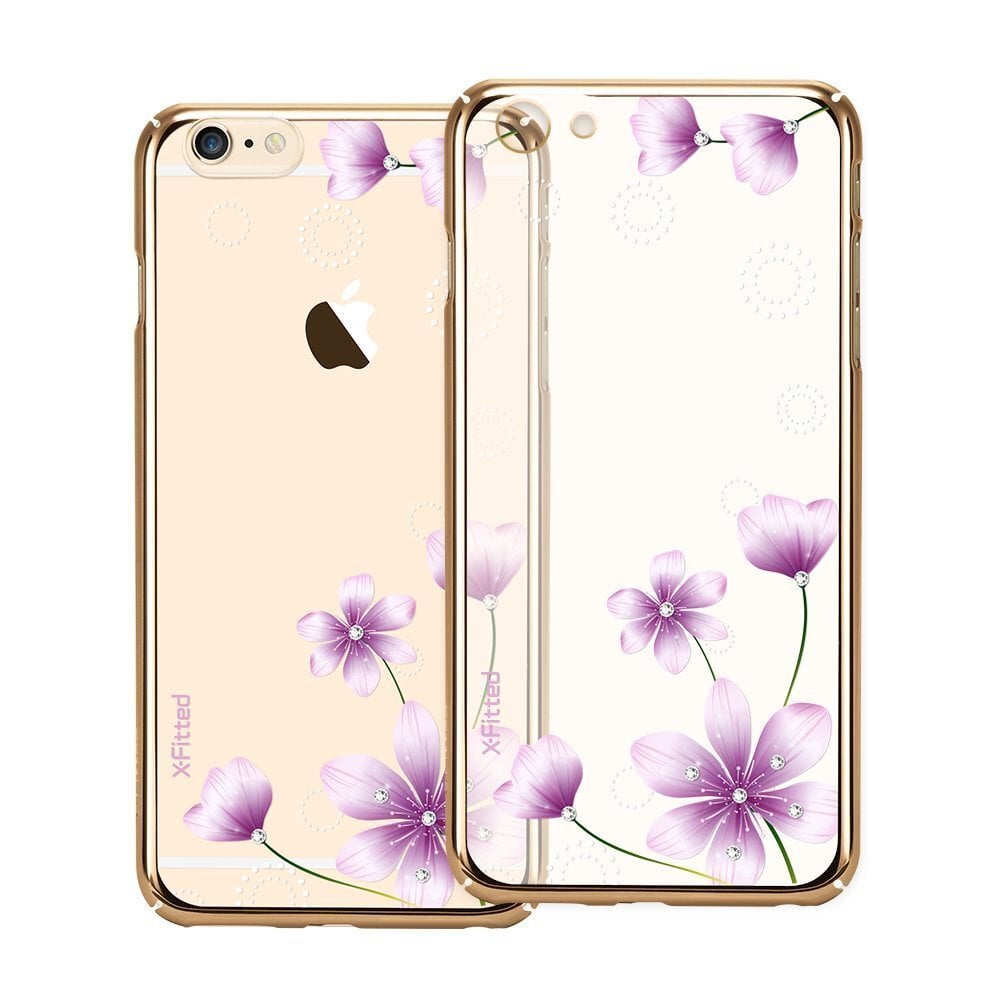 X-Fitted Plastic Case With Swarovski Crystals for Apple iPhone 6 / 6S Gold / Secret Fragrance cena un informācija | Telefonu vāciņi, maciņi | 220.lv