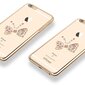 X-Fitted Plastic Case With Swarovski Crystals for Apple iPhone 6 / 6S Gold / Butterfly cena un informācija | Telefonu vāciņi, maciņi | 220.lv