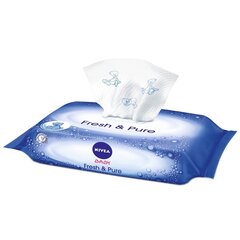 Влажные салфетки для младенцев Nivea Fresh & Pure, 63 шт цена и информация | Ватные изделия и влажные салфетки | 220.lv