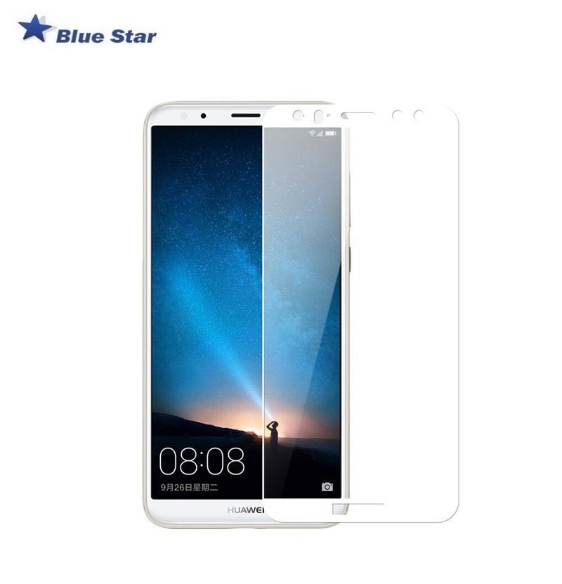 BS Tempered Glass 9H Extra Shock Screen Protector Huawei Mate 10 Lite / Nova 2i / G10 Full Face White (EU Blister) cena un informācija | Ekrāna aizsargstikli | 220.lv