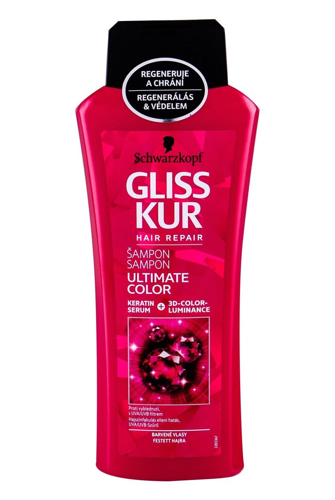 Šampūns krāsotiem matiem Schwarzkopf Gliss Kur Ultimate Color 400 ml cena un informācija | Šampūni | 220.lv