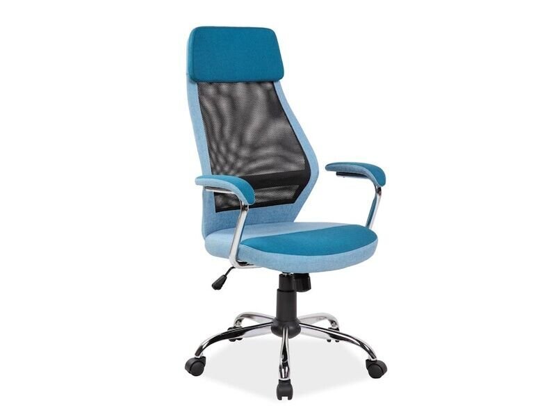 Biroja krēsls Q-336, zils / melns cena un informācija | Biroja krēsli | 220.lv