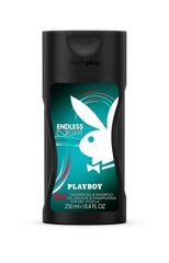 Dušas želaja un šampūns 2in1 Playboy Endless Night 250 ml cena un informācija | Parfimēta vīriešu kosmētika | 220.lv