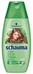 Barojošs matu šampūns Schauma 7 Herbs 400 ml cena un informācija | Šampūni | 220.lv