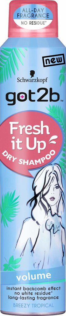 Got2B Fresh It Up Volume sausais šampūns 200 ml цена и информация | Šampūni | 220.lv