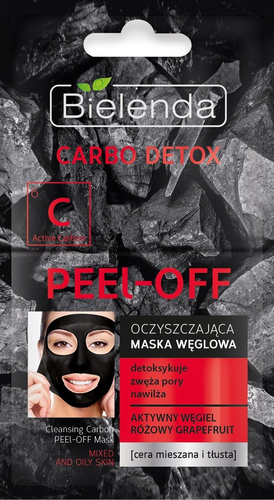 Attīrošā sejas maska ar aktivēto ogli Bielenda Carbo Detox 2x6 g cena un informācija | Sejas maskas, acu maskas | 220.lv
