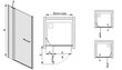 Dušas durvis nišai Sanplast Pristige III DJ2/PR III 100s, profils - matēts grafīts cena un informācija | Dušas durvis, dušas sienas | 220.lv