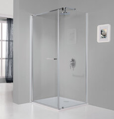 Stūra dušas kabīne Sanplast Prestige III KNDJ/PR III 100x70s, profils balts cena un informācija | Dušas kabīnes | 220.lv