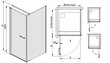 Stūra dušas kabīne Sanplast Prestige III KNDJ/PR III 100x90s, profils matēts grafīts cena un informācija | Dušas kabīnes | 220.lv