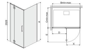 Stūra dušas kabīne Sanplast Space Line KNDJ2L/Space 100x90s, L цена и информация | Душевые кабины | 220.lv