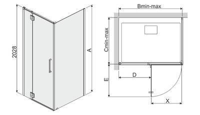 Stūra dušas kabīne Sanplast Space Line KNDJ2L/Space 90x120s, L цена и информация | Dušas kabīnes | 220.lv