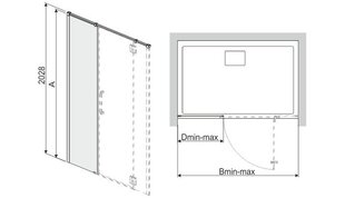 Душевая стена Sanplast Space Line SS2/Space 60s цена и информация | Душевые двери и стены | 220.lv