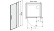 Dušas durvis nišai Sanplast Space Line DJ2/R/Space 90s, R cena un informācija | Dušas durvis, dušas sienas | 220.lv