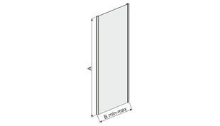 Душевая стена Sanplast TX SS/TX5b 70s, профиль- manhatan, декорированное стекло Сora цена и информация | Душевые двери и стены | 220.lv