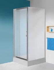 Dušas siena Sanplast TX SS/TX5b 80s, profils- balts, dekorēts stikls Cora cena un informācija | Dušas durvis, dušas sienas | 220.lv