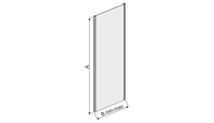 Dušas siena Sanplast TX SS/TX5b 75s, profils- balts, caurspīdīgs stikls W0 cena un informācija | Dušas durvis, dušas sienas | 220.lv