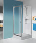 Dušas siena Sanplast TX SS/TX5b 75s, profils- bahama gaiši brūns, caurspīdīgs stikls W0 cena un informācija | Dušas durvis, dušas sienas | 220.lv