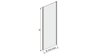 Dušas siena Sanplast TX SS/TX5b 75s, profils- matēts grafīts, caurspīdīgs stikls W0 cena un informācija | Dušas durvis, dušas sienas | 220.lv