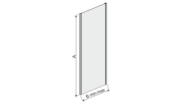 Dušas siena Sanplast TX SS/TX5b 75s, profils- matēts grafīts, caurspīdīgs stikls W0 cena un informācija | Dušas durvis, dušas sienas | 220.lv