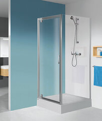 Dušas siena Sanplast TX SS/TX5b 80s, profils- matēts sudrabs, caurspīdīgs stikls W0 cena un informācija | Dušas durvis, dušas sienas | 220.lv