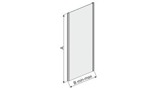 Dušas siena Sanplast TX SS/TX5b 70s, profils- balts, dekorēts stikls grey cena un informācija | Dušas durvis, dušas sienas | 220.lv