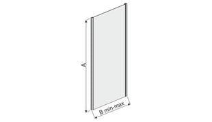 Dušas siena Sanplast TX SS/TX5b 70s, profils- matēts sudrabs, dekorēts stikls grey cena un informācija | Dušas durvis, dušas sienas | 220.lv