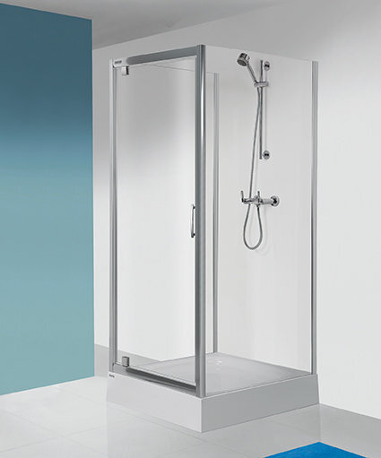 Dušas siena Sanplast TX SS/TX5b 70s, profils- spīdīgs sudrabs, dekorēts stikls grey cena un informācija | Dušas durvis, dušas sienas | 220.lv