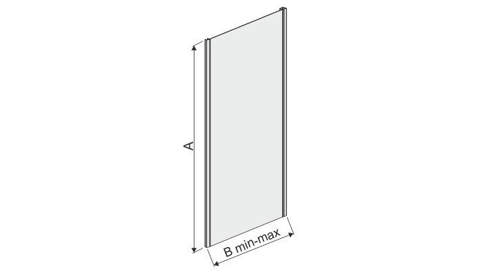 Dušas siena Sanplast TX SS/TX5b 80s, profils- balts, dekorēts stikls grey цена и информация | Dušas durvis, dušas sienas | 220.lv