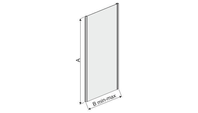 Dušas siena Sanplast TX SS/TX5b 100s, profils- matēts sudrabs, dekorēts stikls grey цена и информация | Dušas durvis, dušas sienas | 220.lv
