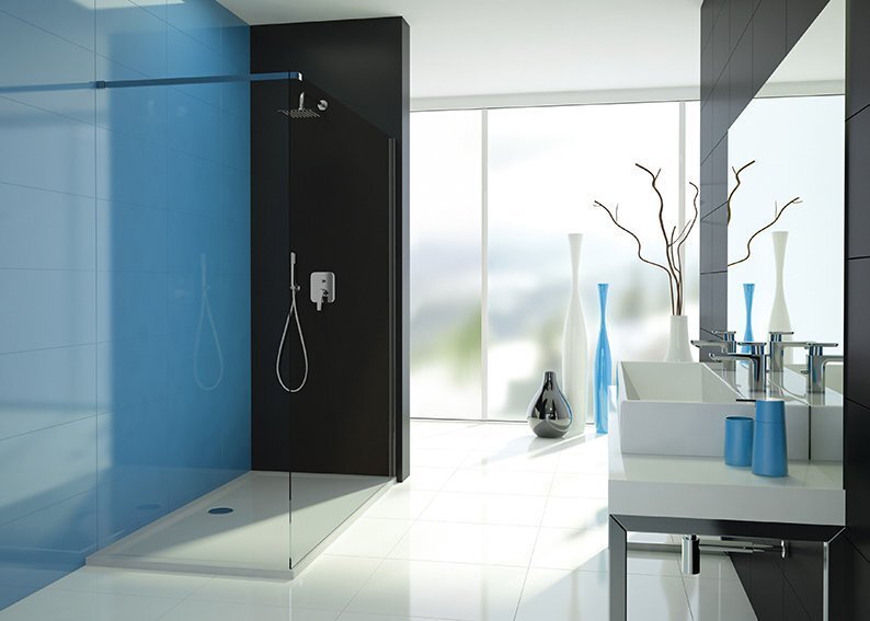 Walk-In dušas kabīne Sanplast TX P/TX5b 100s, profils- balts, dekorēts stikls Cora cena un informācija | Dušas durvis, dušas sienas | 220.lv
