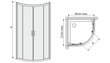 Dušas kabīne Sanplast TX KN/TX4b 90s,balts profils, dekorēts stikls pelēks цена и информация | Dušas kabīnes | 220.lv