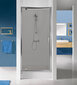 Dušas durvis nišai Sanplast TX DJ/TX5b 70s, profils- balts, dekorēts stikls Cora cena un informācija | Dušas durvis, dušas sienas | 220.lv