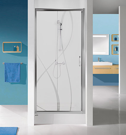 Dušas durvis nišai Sanplast TX D2/TX5b 90s, profils- balts, dekorēts stikls Grey cena un informācija | Dušas durvis, dušas sienas | 220.lv