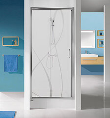 Dušas durvis nišai Sanplast TX D2/TX5b 90s, profils- matēts sudrabains, dekorēts stikls Grey cena un informācija | Dušas durvis, dušas sienas | 220.lv