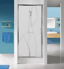 Dušas durvis nišai Sanplast TX D2/TX5b 110s, profils- balts, dekorēts stikls W15 цена и информация | Душевые двери и стены | 220.lv