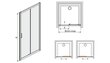 Dušas durvis nišai Sanplast TX D2/TX5b 110s, profils- matēts grafīts, caurspīdīgs stikls W0 cena un informācija | Dušas durvis, dušas sienas | 220.lv