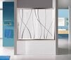 Vannas siena Sanplast TX D2-W/TX5b 170s, profils spīdīgs sudraba, dekorēts stikls cora цена и информация | Piederumi vannām un dušas kabīnēm | 220.lv