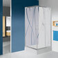 Stūra dušas kabīne Sanplast TX KN/TX5b 80s, balts profilis, stikls Cora цена и информация | Dušas kabīnes | 220.lv