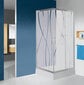 Stūra dušas kabīne Sanplast TX KN/TX5b 90x100s, matēts sudraba profils, stikls W0 cena un informācija | Dušas kabīnes | 220.lv