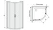 Stūra dušas kabīne Sanplast TX KP4/TX5b 80s, profils matēts sudrabs, dekorēts stikls grey cena un informācija | Dušas kabīnes | 220.lv