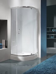 Stūra dušas kabīne Sanplast TX KP1DJ/TX5b 80s,profils balts dekorēts stikls Cora cena un informācija | Dušas kabīnes | 220.lv