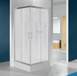 Stūra dušas kabīne Sanplast TX KN/TX4b 80s, spīdīgs sudraba profils, stikls Gray, ar paliktni cena un informācija | Dušas kabīnes | 220.lv