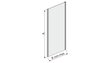 Dušas siena Sanplast TX SS/TX5b 75s, profils- balts, dekorēts stikls W15 цена и информация | Dušas durvis, dušas sienas | 220.lv